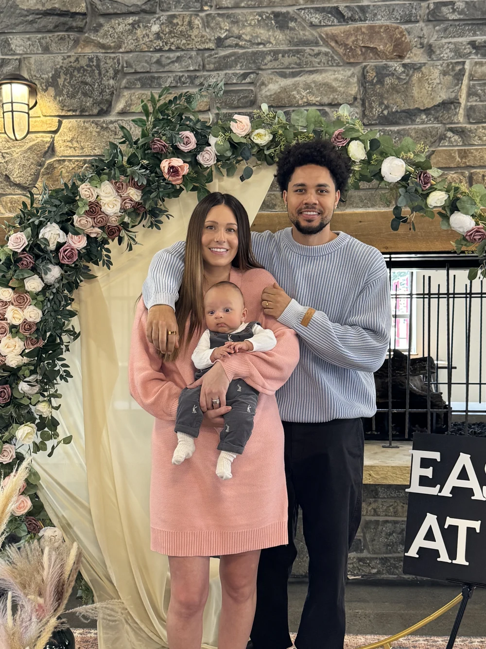 Mike with his wife and son